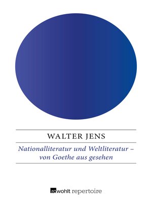 cover image of Nationalliteratur und Weltliteratur – von Goethe aus gesehen